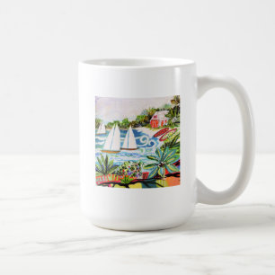 Taza De Café La cabaña roja de la bahía II