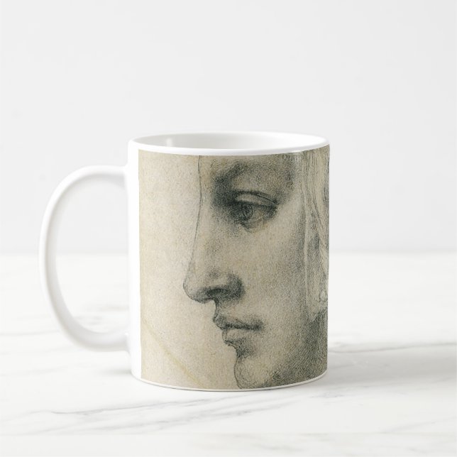 Taza De Café La cabeza ideal de mujer de Miguel Ángel (Izquierda)