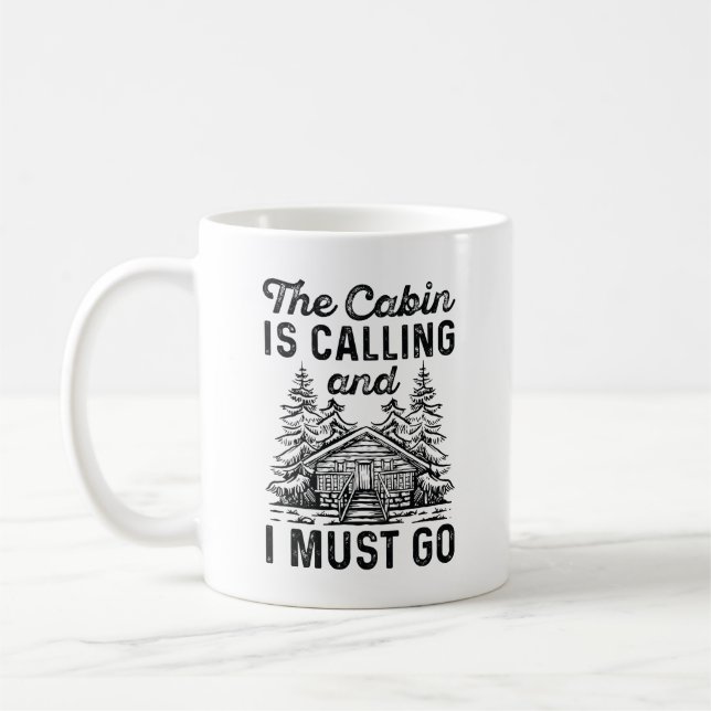 Taza De Café La Cabina Está Llamando Y Debo Ir (Izquierda)