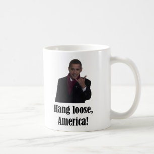 Taza De Café La caída de Barack Obama suelta, muestra de