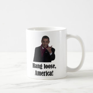 Taza De Café La caída de Barack Obama suelta, muestra de