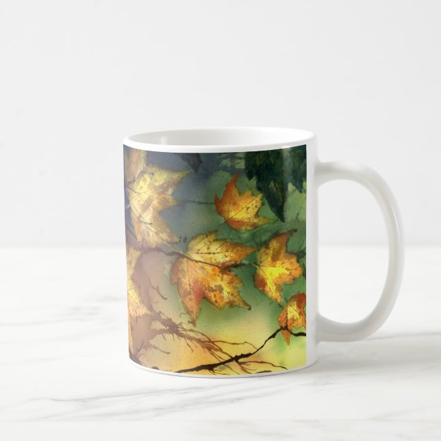 Taza De Café La caída deja diseño de 20 naturalezas (Derecha)