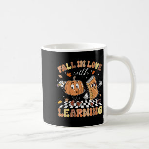 Taza De Café La Caída Retro Enamorada De Aprender Calabaza De O