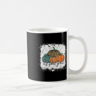 Taza De Café La Calabaza De Leopardo Envejecida Otoño Se Cae Má