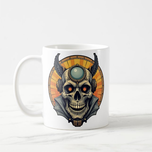Taza De Café La calavera alada. (Izquierda)