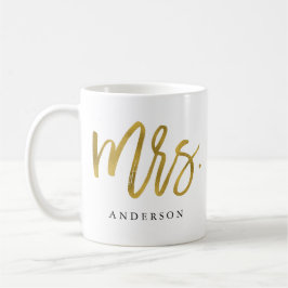 Taza De Café La caligrafía de oro personalizada