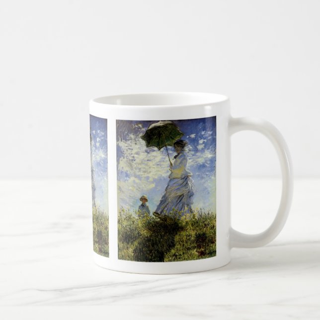 Taza De Café La caminata, la dama con un café parasol (Derecha)