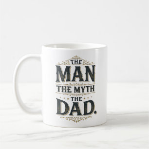 Taza De Café La Camiseta De Tipografía Vintage El Hombre El Mit