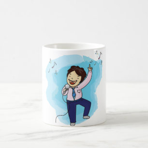 Taza De Café La camiseta del líder de la banda de chicos