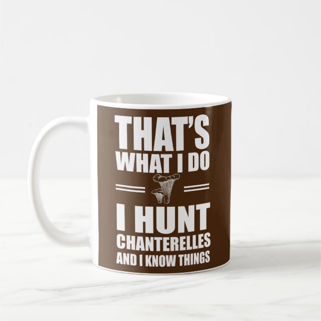 Taza De Café La Canciosa Chanterelle Hunter Dice Mushroom Forag (Izquierda)