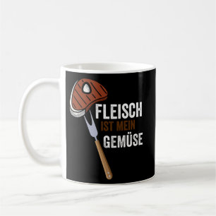 Taza De Café La carne es mi verdura BBQ parrillada chuleta de f