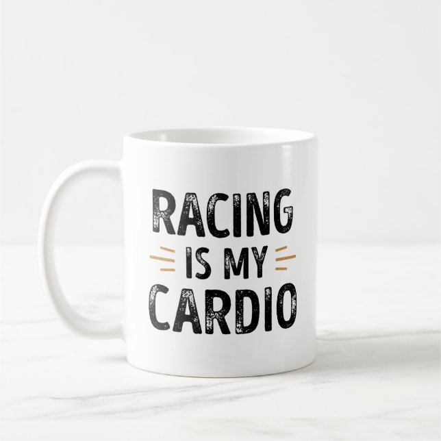 Taza De Café La Carreras divertida es mi Cardio - Regalo de aut (Izquierda)