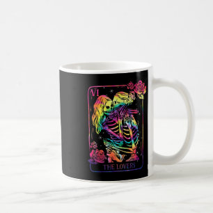 Taza De Café La carta de tarot de los amantes gótico teñido de