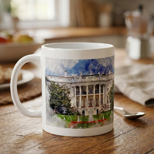 Taza De Café La Casa Blanca en Washington DC – Fachada Sur