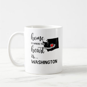Taza De Café La casa de Washington es donde está el corazón