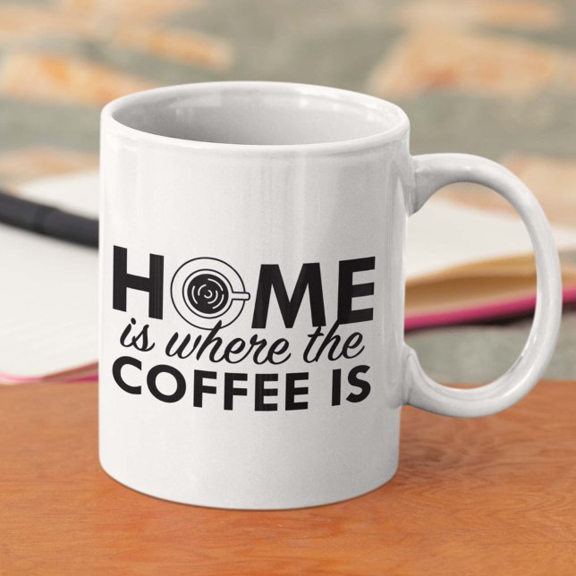 Taza De Café La Casa Es Donde Está El Café (Home Is Where The Coffee Is Coffee Mug)