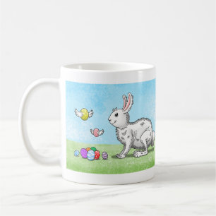 Taza De Café La caza de huevos del conejo de Pascua