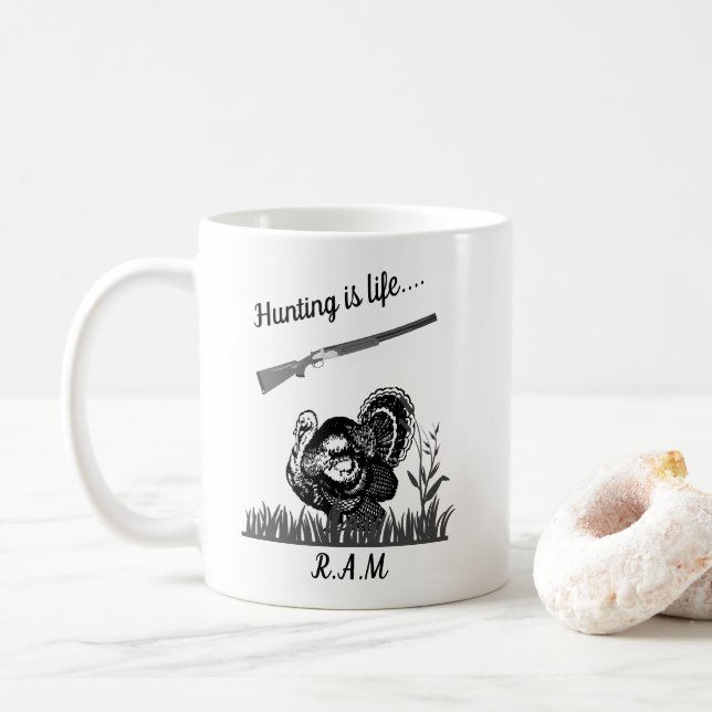 Taza De Café La Caza Personalizada Es Vida 5 (Con donut)