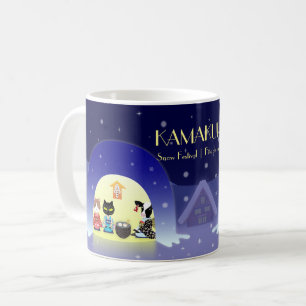 Taza De Café La celebración de nieve de Edo-Neko