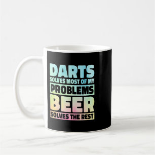 Taza De Café La Cerveza Darts Resuelve La Mayoría De Mis Proble