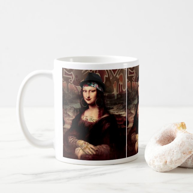 Taza De Café La Chola Mona Lisa (Con donut)