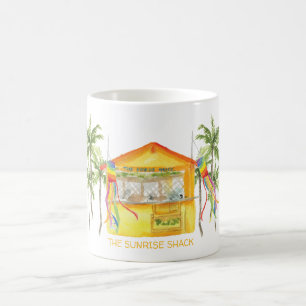 Taza De Café La choza del amanecer hawaii amarillo