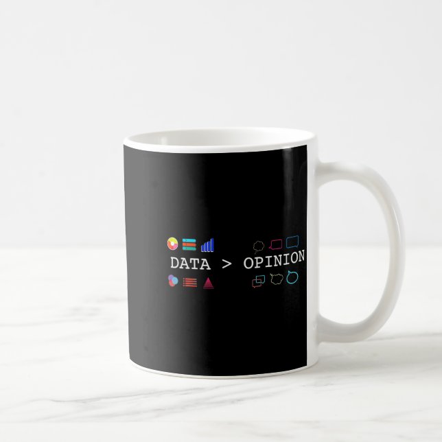 Taza De Café La ciencia de datos y la estadística Los datos son (Derecha)