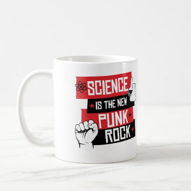 TAZA DE CAFÉ LA CIENCIA ES LA NUEVA ROCA DE PUNK (Izquierda)