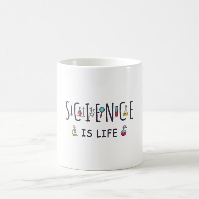 Taza De Café La ciencia es la vida (Centro)