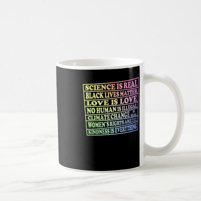 Taza De Café La ciencia es real - vidas negras - el amor es amo (Derecha)
