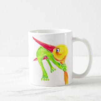Taza De Café la cigüeña-rana corrige