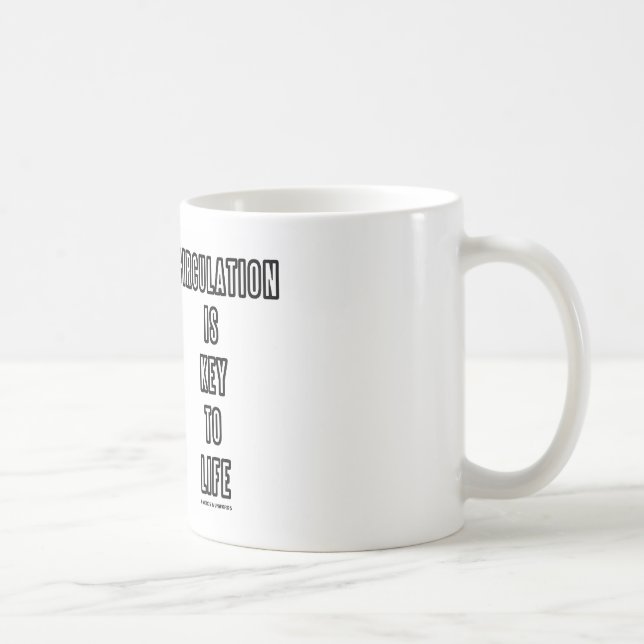 Taza De Café La circulación es dominante a la vida (el círculo (Derecha)