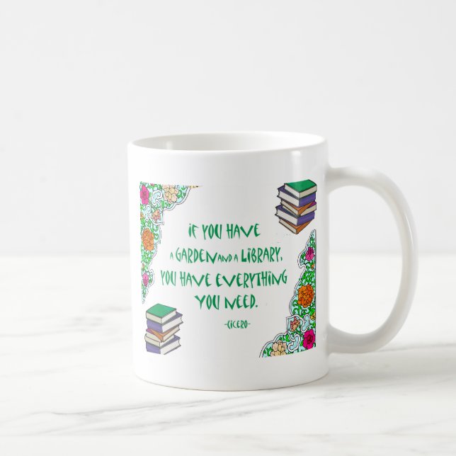 Taza De Café La cita de Cicero en bibliotecas (Derecha)