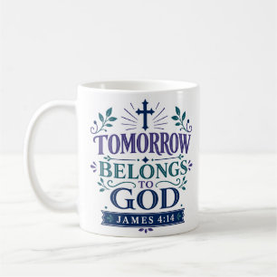Taza De Café La cita de la devoción matutina de mañana pertenec