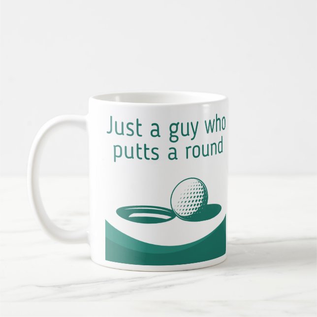 Taza De Café la cita divertida de golf pone una ronda (Izquierda)