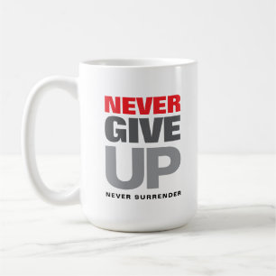 Taza De Café La cita motivadora nunca se rinde