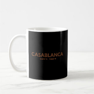 Taza De Café La ciudad de Marruecos coordina Casablanca