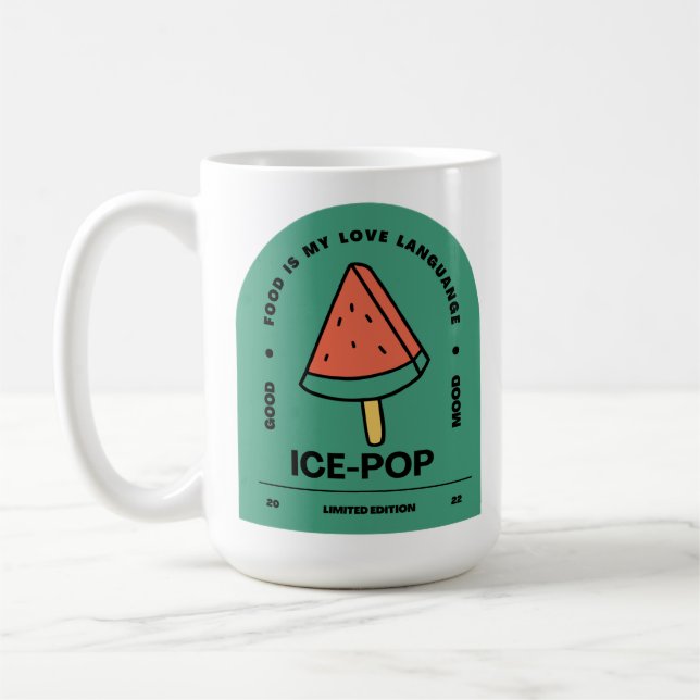 Taza De Café La comida del pop helado es mi lenguaje de amor (Izquierda)
