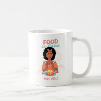 Taza De Café La comida es visible para el amor