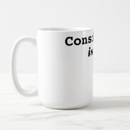 Taza De Café La consistencia moderna es clave Tipografía motiva