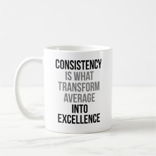 Taza De Café La consistencia transforma media en excelencia