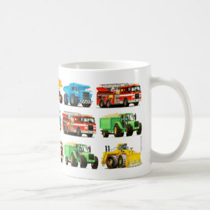Taza De Café La construcción del niño grande acarrea el model