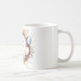 Taza De Café La corona colorida decorativa de huevos de Pascua 