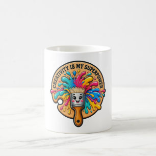 Taza De Café La creatividad es mi superpoder Cute Paleta de pin