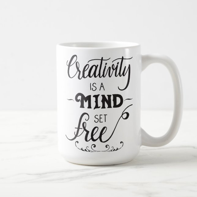 Taza De Café La creatividad es un juego de mentes libre (Derecha)