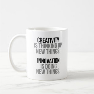 Taza De Café La Creatividad Está Pensando En Cosas Nuevas