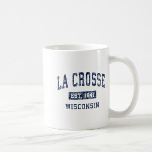 Taza De Café La Crosse Wisconsin Wi Vintage Deportes Establecid