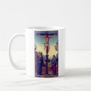 Taza De Café La crucifixión con la Virgen de Pietro Perugino