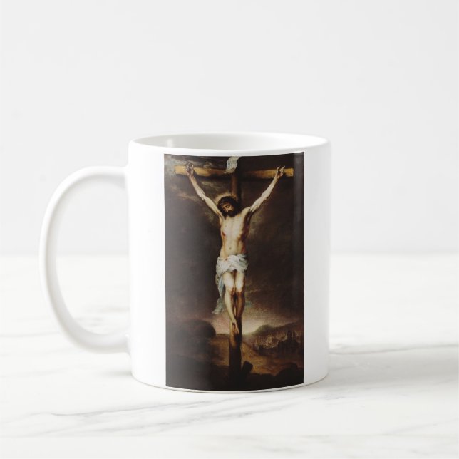 Taza De Café La crucifixión de Bartolomé Esteban Murillo (Izquierda)