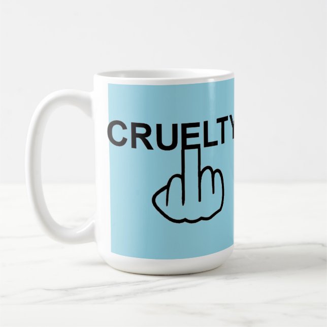 Taza De Café La Crueldad De Ave Mug Es Cruel (Izquierda)